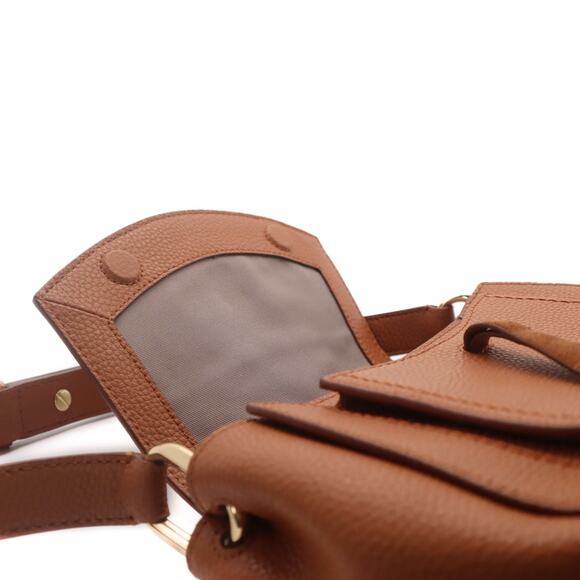 Marc Jacobs Maverick Grained Leather Saddle Tassel Bag Smoked Almond - Picture 5 of 8